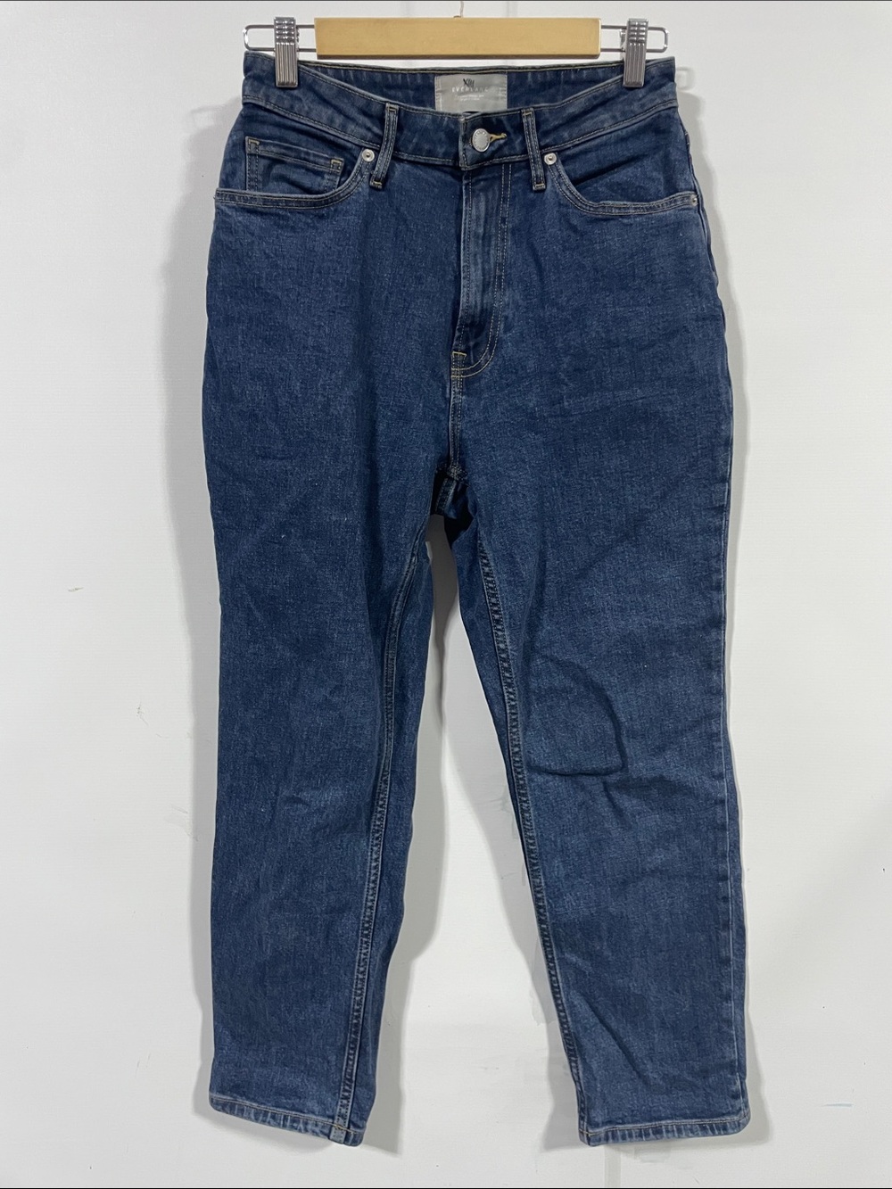 Everlane Women's Slim Straight Jeans in Dark Blue